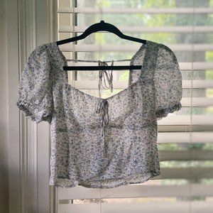 A&E Summer Floral Blouse
